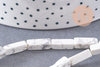 Perle rectangle howlite blanche, perle howlite,pierre naturelle,howlite naturelle,perle pierre,13mm, x1 fil de 41cm (G3014)