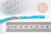 Perle regalite bleu turquoise rectangulaire,regalite,perles jaspe,perles pierre,12mm, fil de 29 perles environ , x1 (G1107)