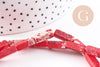Perle regalite rouge rectangle 12mm, x1 fil de 38cm (G1106)
