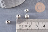 Perle ronde argent tibétain vieilli,perles argent, sans nickel,perle intercalaire, 6mm, x10 (G0819)