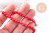 Perle ronde corail rouge, perles corail, fabrication bijoux,corail rouge,corail naturel, fil de 40cm environ ,6mm x1 (G5388)
