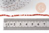 Perle ronde cornaline orange naturelle lisse 2-3mm, x1 fil de 39cm (G4323)