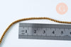 Perle ronde cristal doré 2.5mm, perles bijoux, perle cristal , fil de 35cm, x1 (G6372)