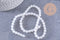 Perle ronde jade naturel blanc 6mm, x1 fil de 37cm (G3866)