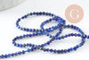 Perle ronde lapis lazuli naturel 2mm, x1 fil de 43cm (G3118)