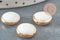 Perle ronde nacre blanche naturelle fer doré 13mm,nacre blanche,perle ronde nacre,coquillage blanc, x5 G0425