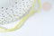 Perle ronde verre facettée transparente jaune clair, 2~2,5mm, x1 fil de 37cm (G7335)