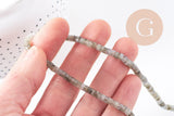 Perle rondelle Heishi labradorite naturelle 4x2mm, x1 fil de 39cm (G2700)