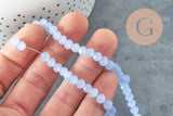 Perle rondelle cristal bleu clair facette 6x5mm, x1 fil de 38cm (G6371)