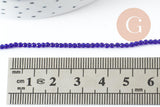 Perle rondelle cristal facetté bleu roi 2mm, perle toupies création bijoux fantaisie DIY, fil de 37cm x1 (G7241)