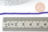 Perle rondelle cristal facetté bleu roi 2mm, perle toupies création bijoux fantaisie DIY, fil de 37cm x1 (G7241)