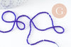 Perle rondelle cristal facetté bleu roi 2mm, x1 fil de 37cm (G7241)