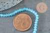 Perle rondelle cristal imitation jade bleu ciel 3mm ,création bijoux DIY, fil de 36 cm, x1 (G6931)