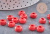 Perle rondelle donut verre opaque rouge, perles reondelles verre pour vos créations de bijoux et bracelet,3-5x9mm, x 20 (G4597)