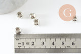 Perle rondelle en plastique platine 5x7mm, x 6 grammes (G10028)
