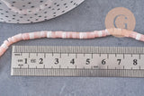 Perle rondelle heishi jade rose, jade naturel, perle pierre, 4.5mm ,fil de 160 perles, x1 (G3550)