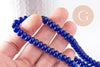 Perle rondelle jade bleu roi,perle jade,pierre naturelle,jade naturel,perle pierre,perle facette,jade,8x5mm,fil de 38,5 cm (G6725)