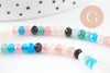 Perle rondelle jade multicolore pastels,perle jade,pierre naturelle,perle facette,jade,5x3mm,fil 135 perles, x1 (G5178)
