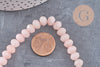 Perle rondelle jade naturel rose clair facetté 8x6mm, x1 fil de 60 perles (G4712)