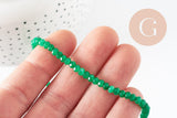 Perle rondelle jade vert,perle jade,pierre naturelle,jade naturel,4x3mm,fil de 35 cm (G4638)