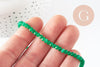 Perle rondelle jade vert,perle jade,pierre naturelle,jade naturel,4x3mm,fil de 35 cm (G4638)