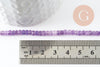 Perle rondelle jade violet, naturelle,jade, pierre,perle facette,jade,5x3mm,fil de 35 cm, x1 (G1704)
