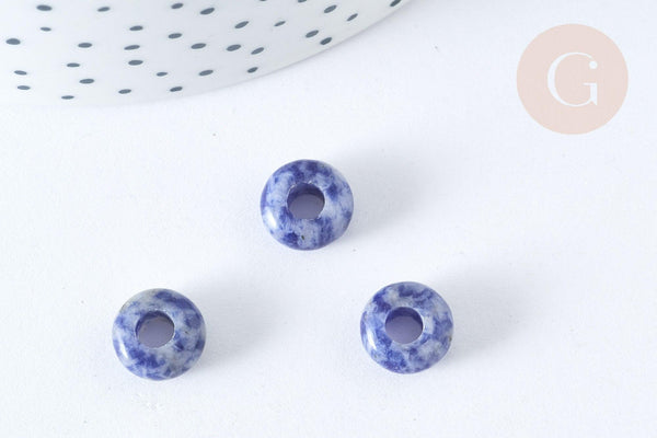 Perle rondelle sodalite création bijoux 10mm, création bijoux pierre, x 2 (G7562)
