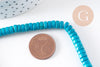 Perle rondelle turquoise naturelle 6mm, x1 fil de 39.5cm (G5371)