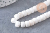 Perle rondelle turquoise naturelle 8mm, perle pierre naturelle pour création bijoux, fil de 40 cm, x1 (G5183)