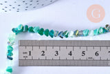 Perle triangle cristal bleu 6x3.5mm, perles bijoux, perle triangle cristal ,Perle verre facette, fil de 33cm, X1 (G6678)