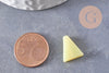 Perle triangle jade jaune ,pierre naturelle, une fourniture en jade jaune naturel,15x10mm, X5 (G3526)