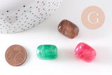 Perle tube acrylique imitation pierre 20x15mm, x10 (G10492)