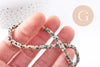 Perle tube jaspe dalmatien naturel 13-14mm,jaspe tacheté naturel,perles pierre, fil de 40.5cm, x1 (G4070)