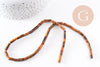 Perle tube oeil de tigre naturelle 13-14mm, x1 fil de 40cm (G3827)