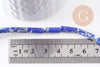 Perle tube sodalite,perles tube,sodalite naturelle,perle pierre, sodalite bleue,fil de 40cm, 13mm (G8248)