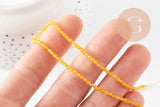 Perles Agate naturelle jaune facettées 2mm, x1 fil de 39cm (G4658)