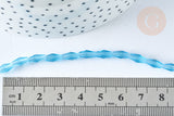Perles Losanges facettées turquoise transparent 8x4mm, cristal, le fil de 60cm (G7336)