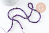 Perles Rondes facettées agate violette, perle agate, pierre naturelle, agate naturelle,4mm,fil de 39cm, x1 (G2003)