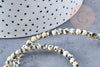 Perles Rondes jaspe dalmatien 4mm, x1 fil de 38cm (G8698)