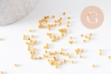 Perles à écraser Dorées 2x1mm, fournitures créatives, perles dorées, laiton doré, x 5Gr, (G1881)