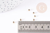 Perles à écraser acier 304 inoxydable Doré3x2mm, fourniture acier inoxydable, x50 (G1178)