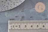 316 Stainless Steel Crimp Beads, Platinum, 2mm, x50 (G11174)
