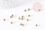 Perles à écraser acier inoxydable 304 Doré 4mm,perles dorées en acier ,acier doré, x100 (13.5G) G1177