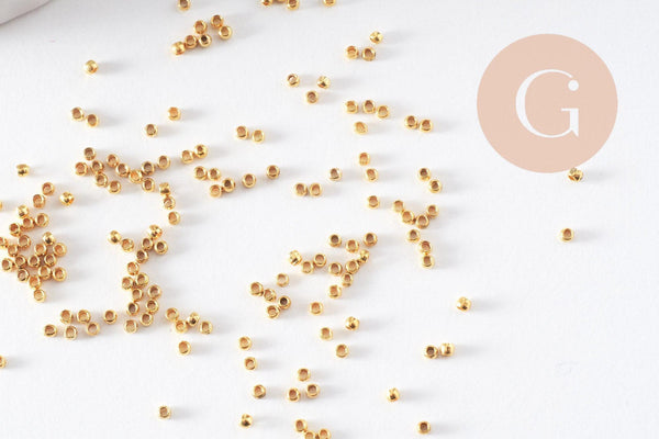 Perles à écraser laiton doré 1.5mm, x 5Gr (G1608)