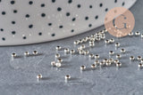 Platinum brass crimp beads 2x1.2mm, x1 gram (G11208)