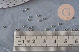 Abalorios para aplastar, rondela de acero inoxidable 316, platino 1.9mm, x50 (G11210)