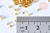 Perles à écraser rube en laiton doré lisse 1.5mm, x1Gr (G7150)