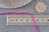 Perles abacus cristal à facette rose fuchsia 2mm, x1 fil de 36cm (G11342)-Perles-Gingerlily Perles