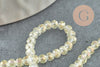 Perles abacus cristal jaune irisé 3.5x2.5mm, fil de 25.4cm x1 (G6762)