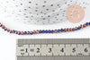 Perles abacus cristal noir cuivre 6x5mm, x1 fil de 38cm (G10899)
